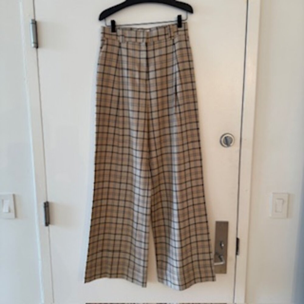 See by Chloe Checked Twill Trousers in natural French 40/US 8